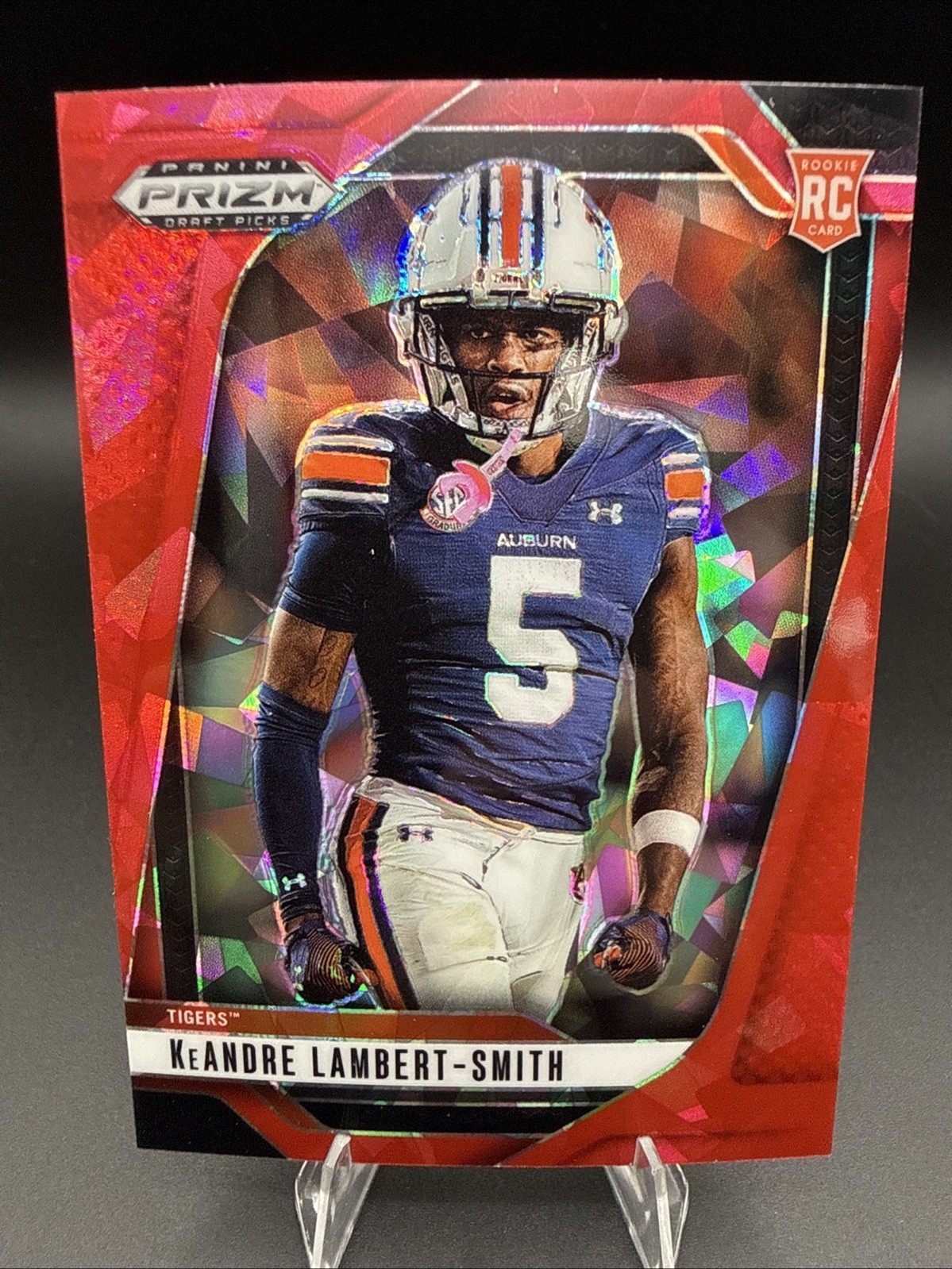 Keandre Lambert-Smith #12 Prizm Draft Picks Red Ice Prizm 2025 Auburn RC