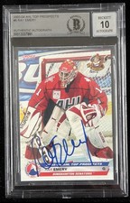 Ray Emery Signed 2003-04 AHL Top Prospects #8 BAS Beckett Autographed Card