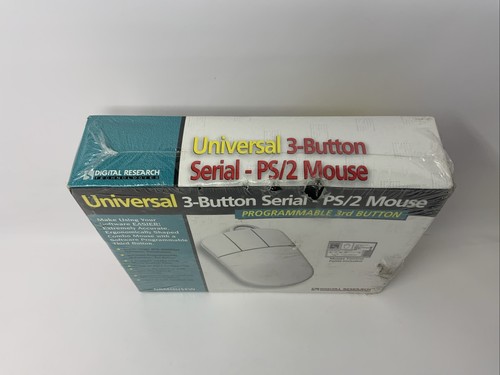 Digital Research Internet Mouse 3-Button Serial and PS/2 Windows Vtg NEW Sealed - Picture 4 of 8