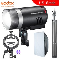 GODOX AD300Pro II 300Ws Outdoor Studio Flash S3 Bracket 60 90cm Softbox 2m stand