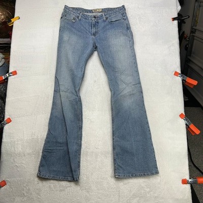 l.e.i. Chelsea Low Rise Flare Jeans Women's 9 Blue Denim Stretch Y2K - 33X33