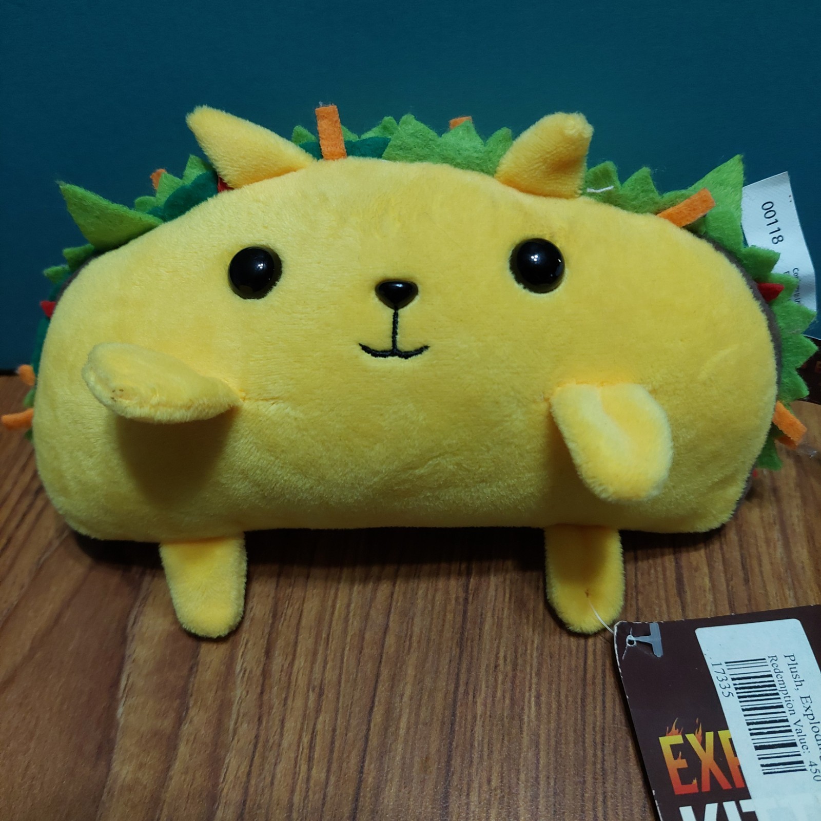 Exploding Kittens Taco Cat Plush Kitty Yellow 8