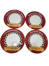 4 Pizzeria Themed Mangiamo (Lets Eat) Dinner Plates The Main Ingredients 11 3/8"