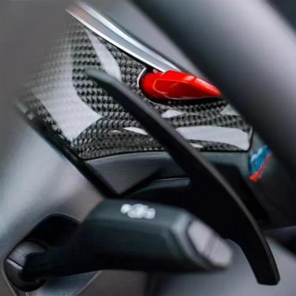 Cubierta superior del volante de fibra de carbono seca para BMW X3M X4M X5M X6M F96 F97 F98 Foto 3 de 4