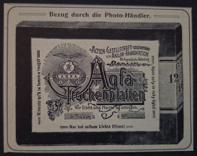10. AGFA Dry Plates Photo Item Advertising Advertising 1907