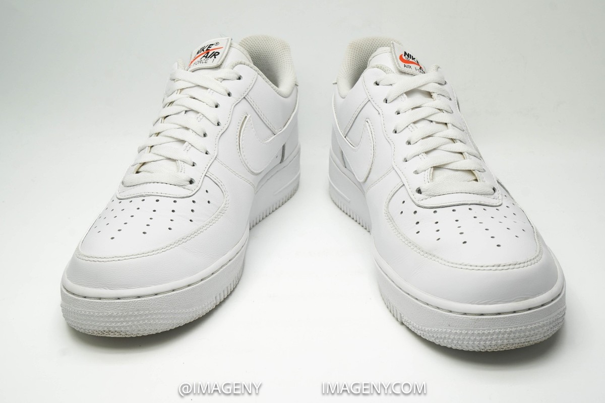 NIKE AIR FORCE 1 LOW USED SIZE 9 SWOOSH PACK ALL-STAR WHITE AH8462 
