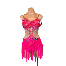 Latin Dance Dress Competition Quality Rhinestones Small 0-2