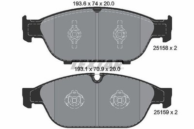 Frond  Brake Pad Set, For Fit Audi A8  - TEXTAR  2515802