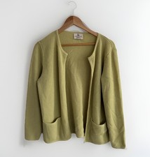 Spirit Of The Andes Alpaca Open Cardigan Womens XL Extra Large Green Knit Peru