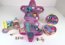 Vintage Polly Pocket Fairy Light Wonderland Star Strollin' Baby Playset 8 Figs