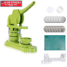 Button Maker Machine 58mm 2.25 in Installation-Free, DIY Pin Green