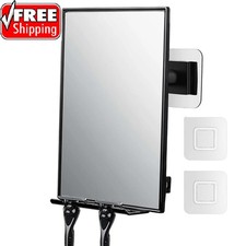 Shower Mirror for Shaving Fogless w/Razor Holders 360 Rotation Adjustable Mirror