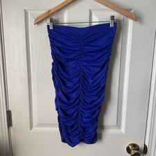 Fashion Nova Blue Ruched Dress size XS