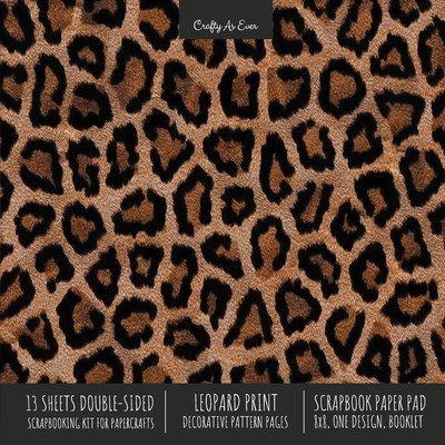 Crafty As Ever | Leopard Print Scrapbook Paper Pad 8x8 Scrapbooking Kit for...