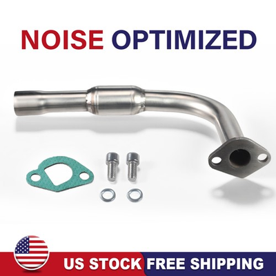 #ad #ad Stainless Steel Polished Exhaust Pipe For Predator 212cc 196cc Go Kart Mini Bike $23.99