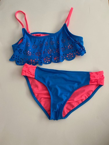 JUSTICE girls bikini, tankini, one piece swimsuits, size 10, 12, 14 - Picture 2 of 11