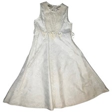 Bonnie Jean Size 10 White Lace Flower Girl Dress - Made in the USA