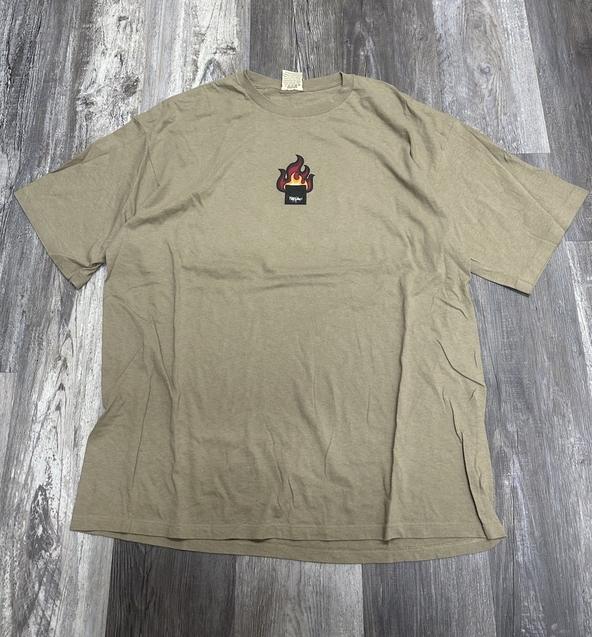 Vintage Mossimo Shirt Sz XL Single Stitch Skater Flame   Fight Fire A Fire