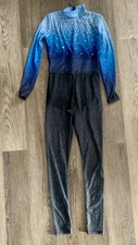 THE LINE UP DANCE RAINEY GLITTER MESH UNITARD SIZE S