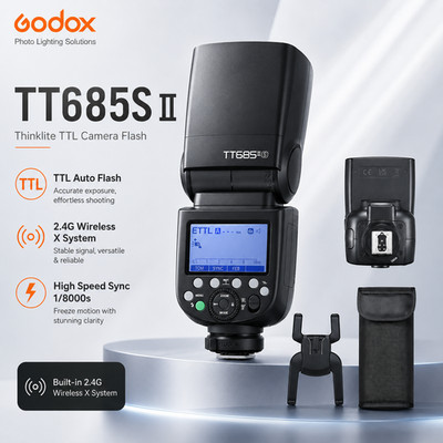 Godox TT685II-C 2.4G TTL HSS Camera Flash Light Speedlite For Canon+Carry Bag