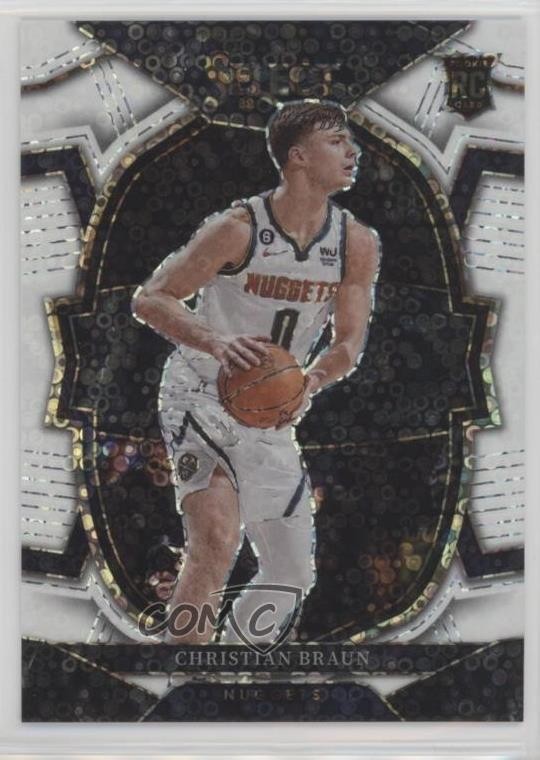 2022-23 Panini Select Concourse White Disco Prizm /75 Christian Braun #85 pe8