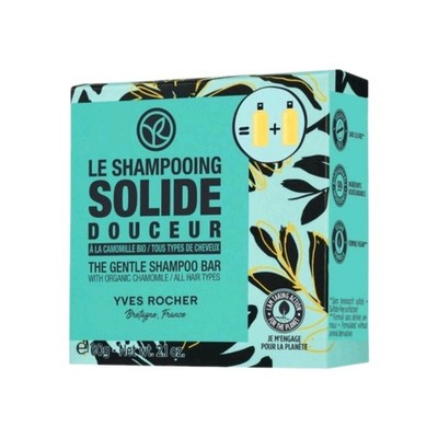 Yves Rocher Bio Haarshampoo Bar für empfindliche Kopfhaut mit Bio Kamille, 60 g