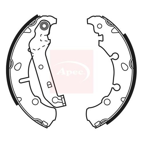 Ford Fusion Ju 2002-2012 Bremsbacken Hinten Apec SHU635-image