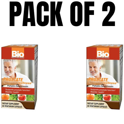 Prostate Wellness   60 Veg Capsules by Bio Nutrition (Pack of 2)