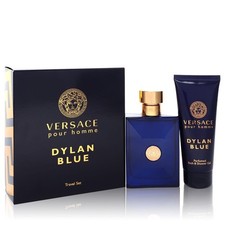 Versace Pour Homme Dylan Blue Gift Set 100ml EDT Spray + 100ml Shower Gel Mens