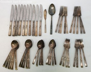 Set of Vintage Oneida Community Morning Star Silverplate Flatware Silverware