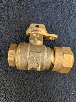 Ford 1 In. FIPT x Meter Swivel Nut Brass Straight Ball Meter Valve