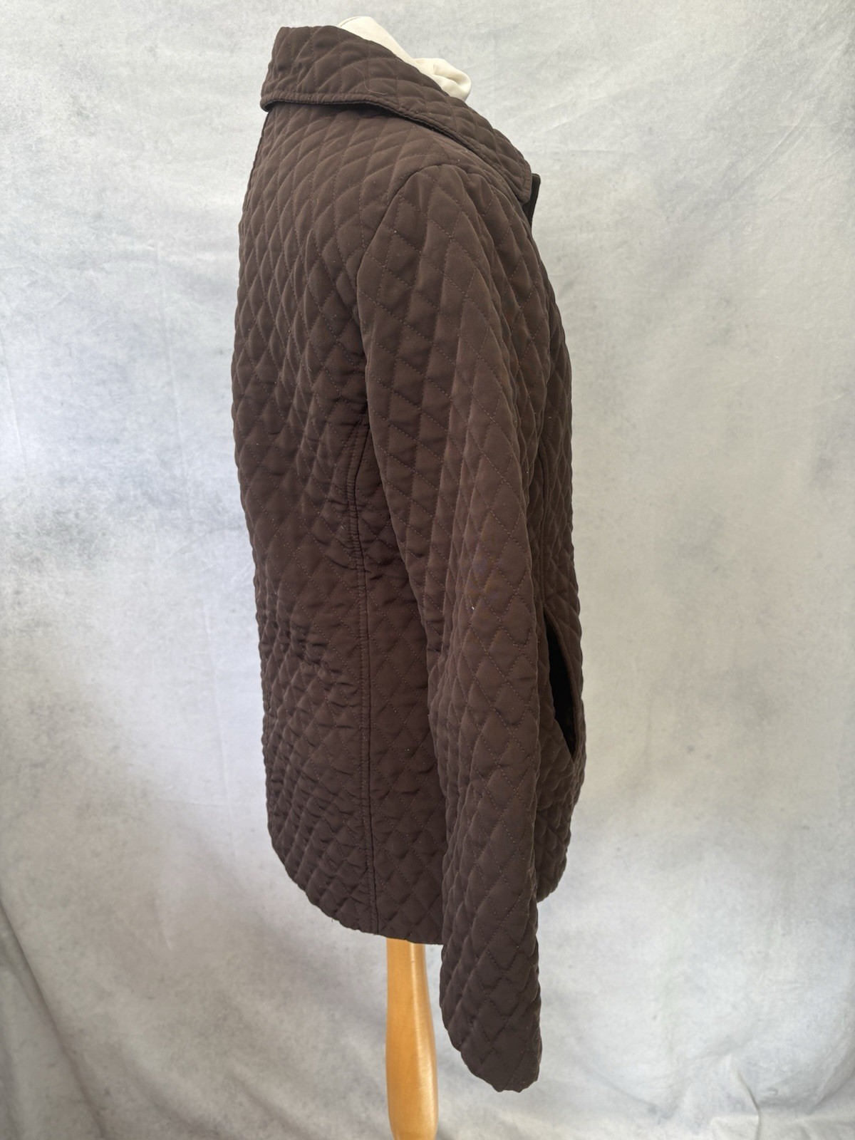 calvin klein Brown Jacket Size M Quilted Long sleeve Polyester Women’s thumbnail 4