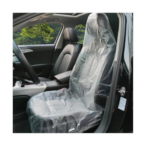 50 PCS Disposable Car Seat Covers, Clear Vehicle Seat Cover Waterproof Plastic  - Picture 2 of 8