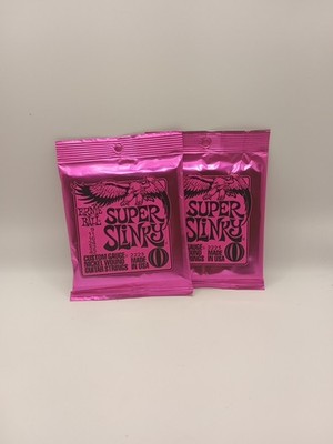 Lot of 2 - Ernie Ball Super Slinky Electric Guitar 6 Strings 2223 (NEW)