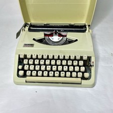 Vintage Brother Charger 11 Typewriter W/ Carry Case Yellow Office Japan thumbnail