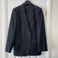 Magee 2 Piece Single Breasted Pin Stripe Suit Charcoal Grey Menβs 42R W36 L30