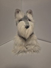 Plush 24K Polar Puff IKC Intl. Kennel Club Schnauzer Dog Gray 12" Vintage Doggie