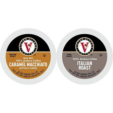 Caramel Macchiato for K-Cup Keurig 2.0 Brewers, Victor Allen S Coffee Medium Roa