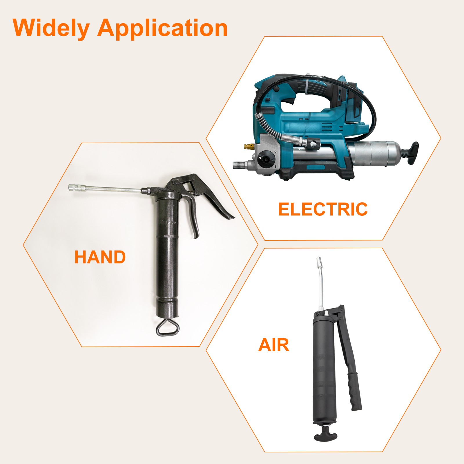 Grease Gun Hose 20" 10000 PSI Spring Flex High Pressure 1/8" NPT Threads Blue