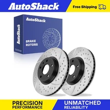 Front Drilled Slotted Brake Rotors for Lincoln MKZ 2013-2020 Ford Fusion