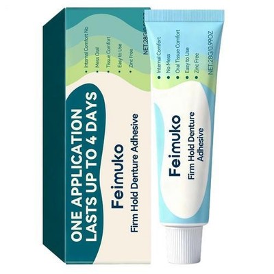 Feimuko Dental Fixation Adhesive 28g Repair Waterproof False Teeth Adhesive`