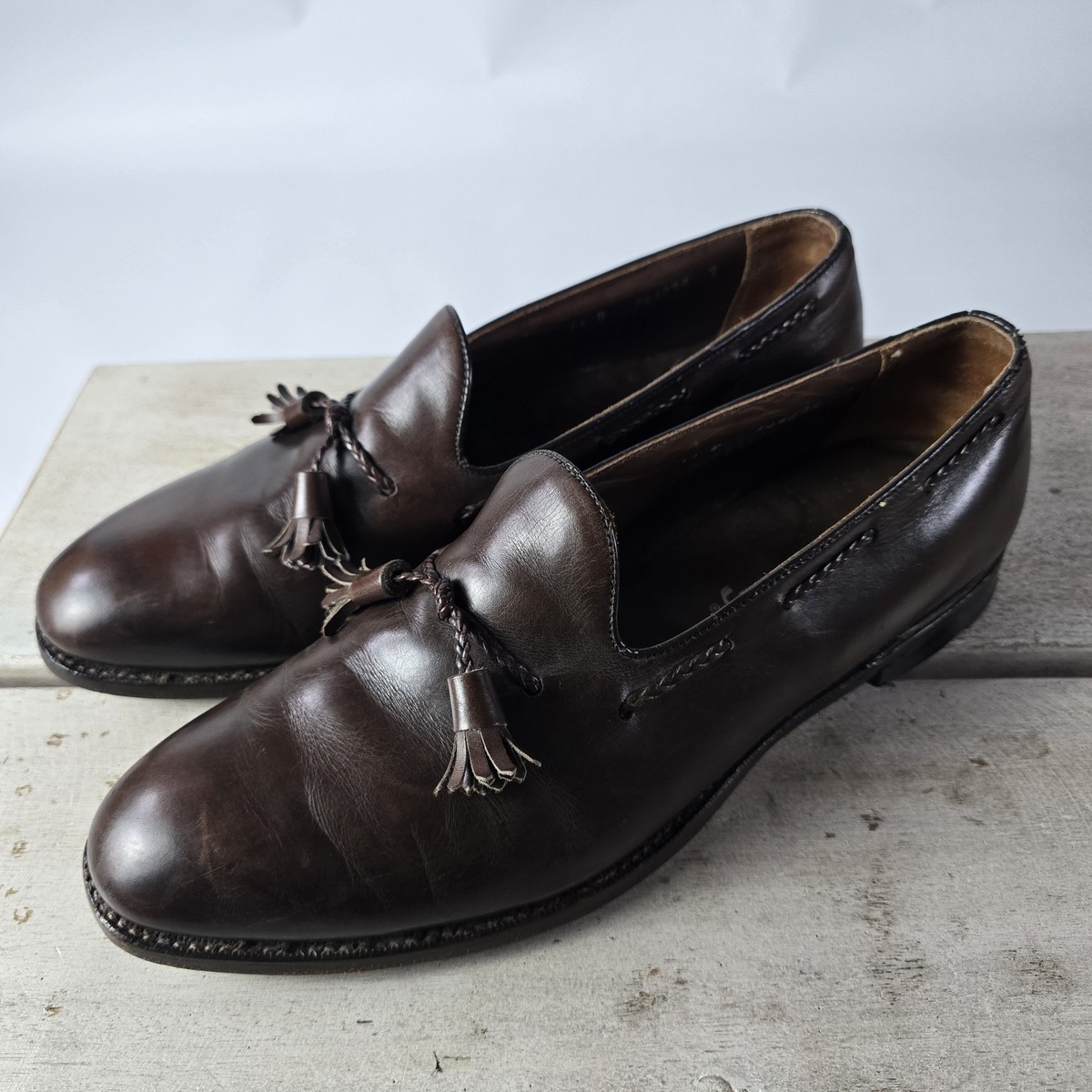 メンズ 70s FOOTJOY Black tassel loafers