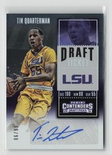 2016-17 Panini Contenders Draft Picks TIM QUARTERMAN /99 Auto Gold Jersey