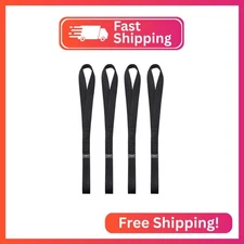 Ayaport Soft Loop Tie Down Straps 18 inches - Black 4500lbs Break Strength Loops