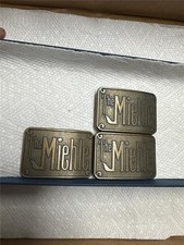 Vintage The Miehle Belt Buckle Lot of 3 Buckles