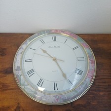 London Clock Co Floral Rim Quartz Wall Clock Model 2394. 20wb. #B