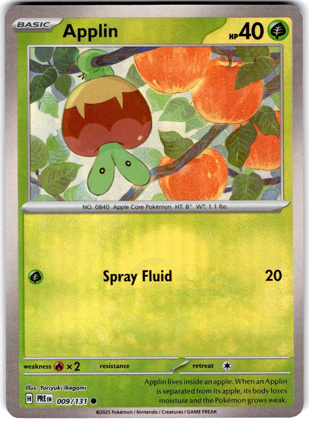 Pokemon Applin PRE 9/131 Pokeball Holo Near Mint English