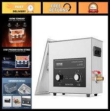 6L Ultrasonic Cleaner with Heater  Timer, Digital Sonic Cavitation Machine for
