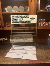 Vintage Genuine Ford Motor Oil Sign Display Stand Dealer