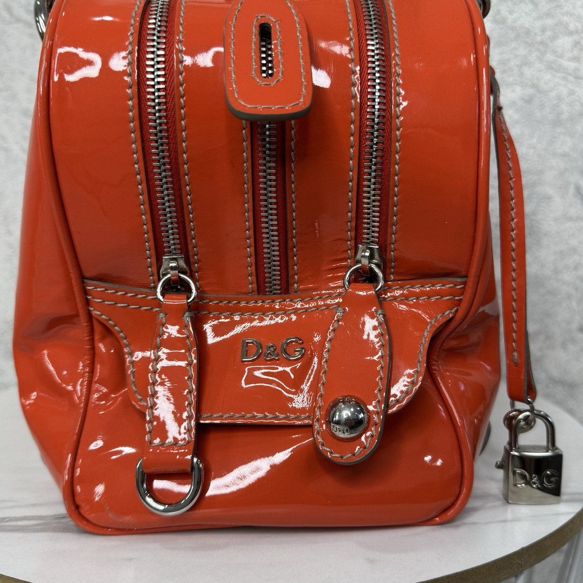 Dolce & Gabbana Bag Lily Made In Italy Leather Orange | eBay